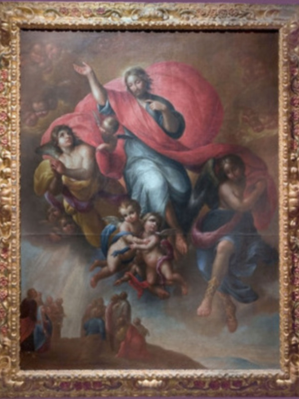 Ya está en Gines el lienzo La Ascensión de Cristo tras ser expuesto en Granada