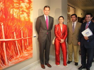 Iñaki Urdangarín, inauguró la exposición de pintura que recoge los trabajos ganadores y finalistas de la V Edición del Premio de Pintura Club del Arte Paul Ricard en Sevilla