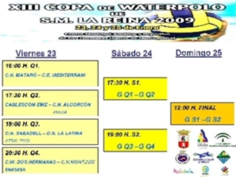 Sorteados los emparejamientos de la XIII Copa de la Reina de waterpolo