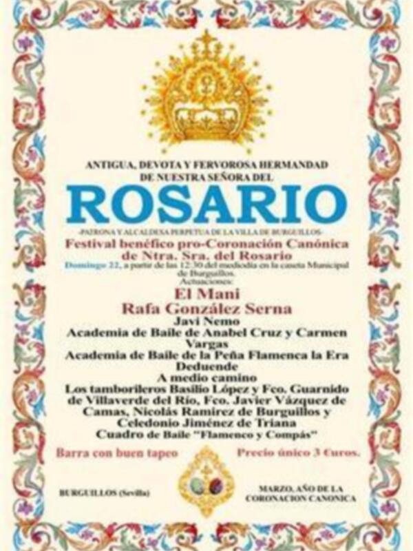 El Sábado Macro-Festival Benéfico Pro-Coronación de Ntra. Sra. del Rosario de Burguillos (Sevilla)]