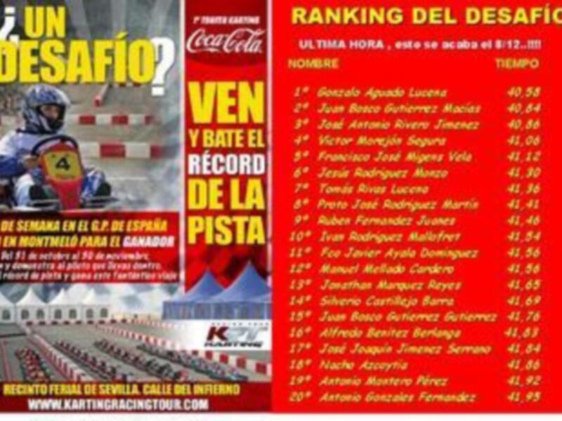 El I Desafío Coca-Cola Karting Racing Tour busca campeón en Sevilla