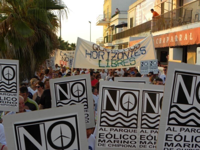La Plataforma "Por un Horizonte sin Molinos" anima a acudir a la manifestación de este sábado día 28 a las 20:00 horas en el parque Blas Infante de Chipiona