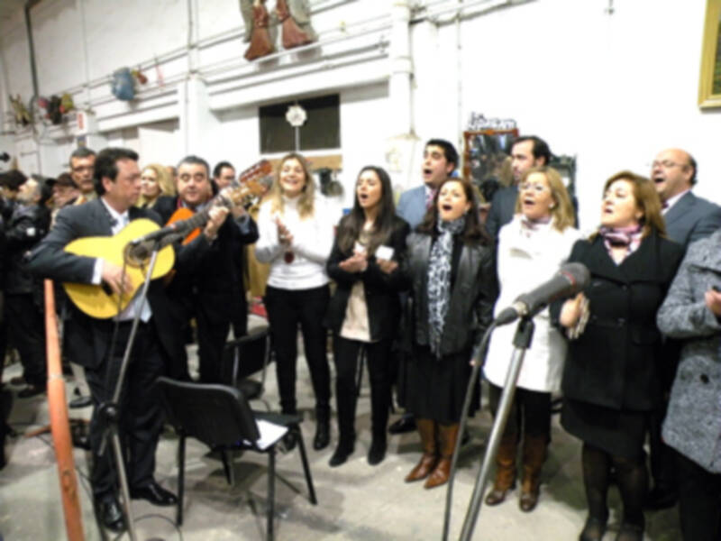 Acto de entronización de la Imagen del Niño Jesús en la carroza del nacimiento de la cabalgata 2012