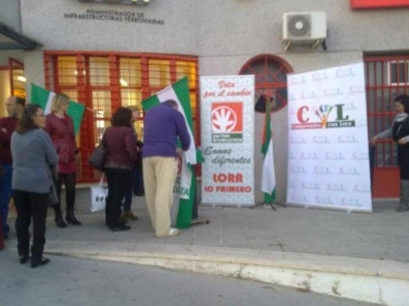La coalición Partido Andalucista- Compromiso con Lora exige la eliminación de las barreras arquitectónicas de la estación de RENFE de Lora del Río