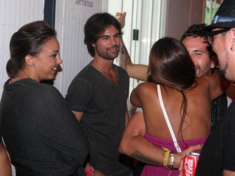 Chenoa con su novio Curi Gallardo, coincide con su ex, David de María