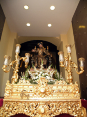 Procesión mañanera del Santo Patron San Gregorio de Osset de la localidad de Alcalá del Río