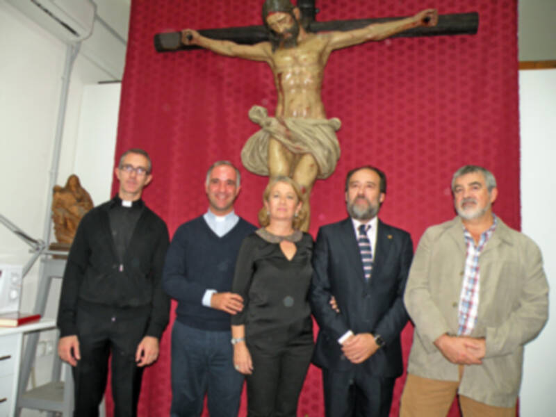 Sevilla. Bendición e inauguración del estudio de escultura de Manuel Mazueco García.