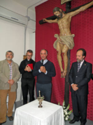 Sevilla. Bendición e inauguración del estudio de escultura de Manuel  Mazueco García.