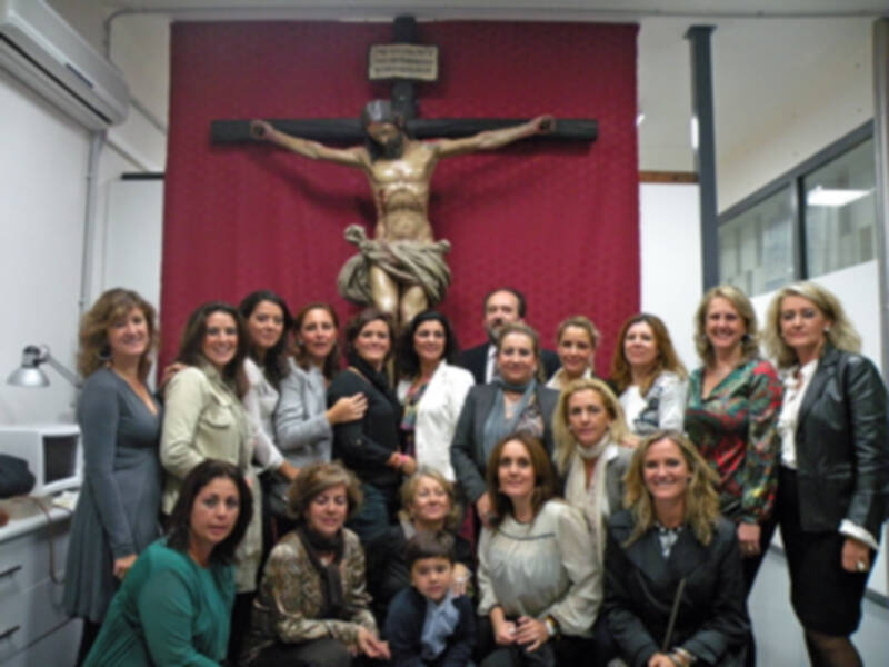 Sevilla. Bendición e inauguración del estudio de escultura de Manuel  Mazueco García.