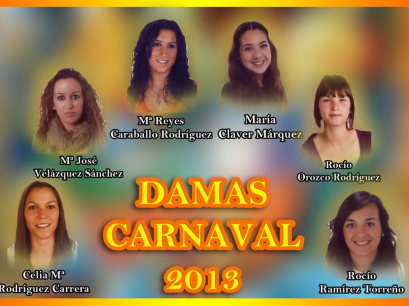 Elegidas seis damas que optan a ser Perla del Carnaval 2013 de Chipiona