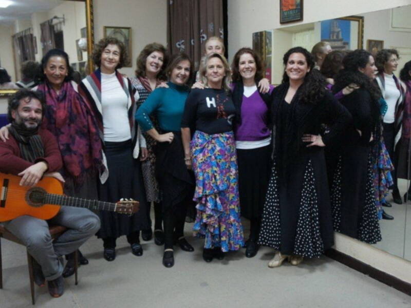 Laura Román, enseñando bulerías en Soria