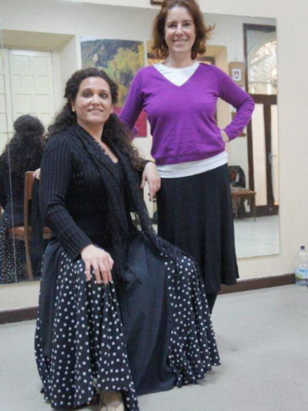 Laura Román, enseñando bulerías en Soria