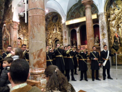 Concierto en la Hermandad de la Candelaria en sus cede de la Parroquia de San Nicolás de Bari, por la Banda de las tres Caídas