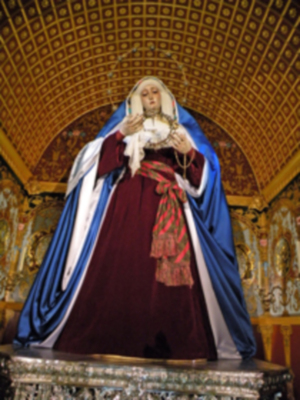 Pasos de Hermandades sevillana, que no procesionaron por lluvia en el Vía-crucis del año de la fe de Sevilla.