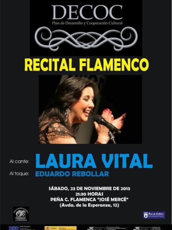 La Peña Flamenca José Mercé acoge el sábado el espectáculo flamenco de la sanluqueña Laura Vital(Chipiona) 
