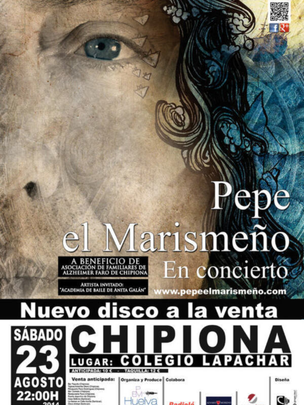 Pepe el Marismeño actuará el 23 de agosto en Chipiona a beneficio de la Asociación de Familiares de Enfermos de Alzheimer.