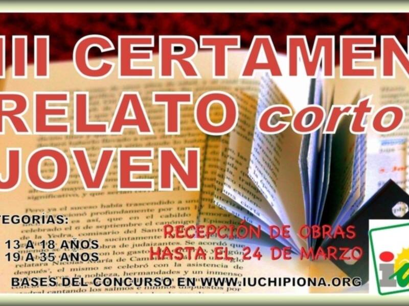 El área de juventud de Izquierda Unida organiza el tercer  certamen de relato corto para menores de 35 años.(Chipiona)