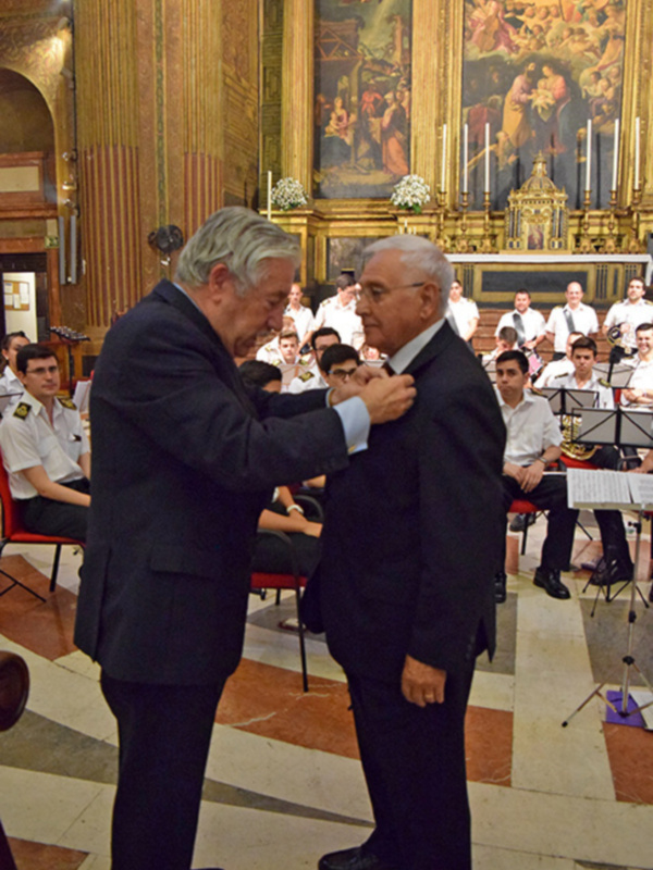 Sevilla.Homenaje al director de la Banda de Música de Sevilla en la Iglesia del Valle, José Albero Francés