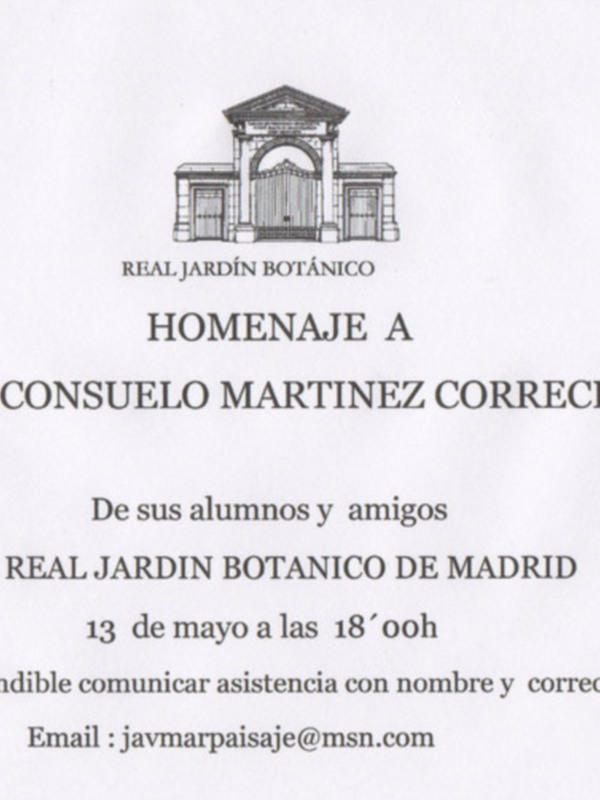 Homenaje a Consuelo Martinez Correcher una paisajista enamorada de Sevilla