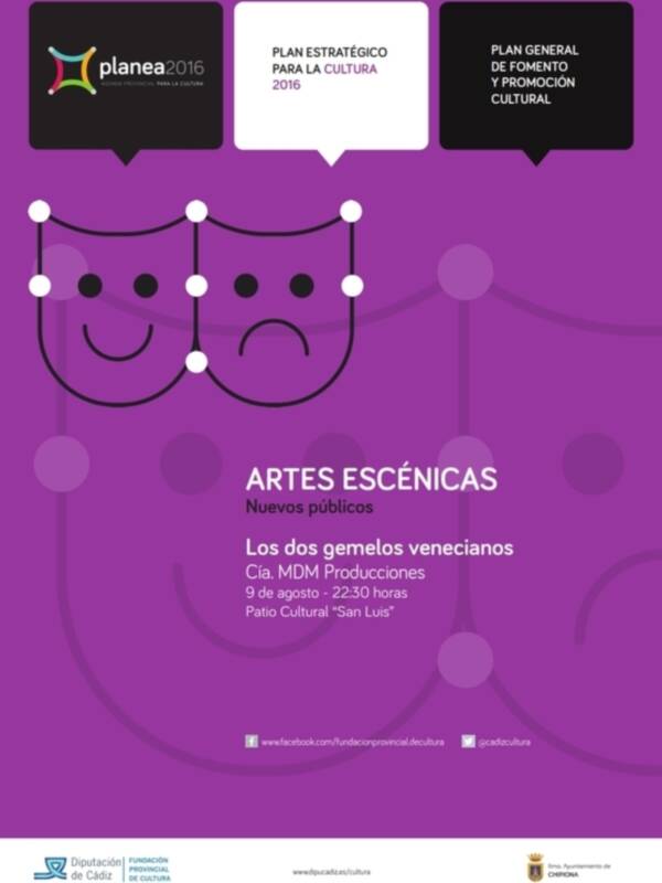 Cultura propone diversión para todos el martes 9 con la comedia “Los dos gemelos venecianos”