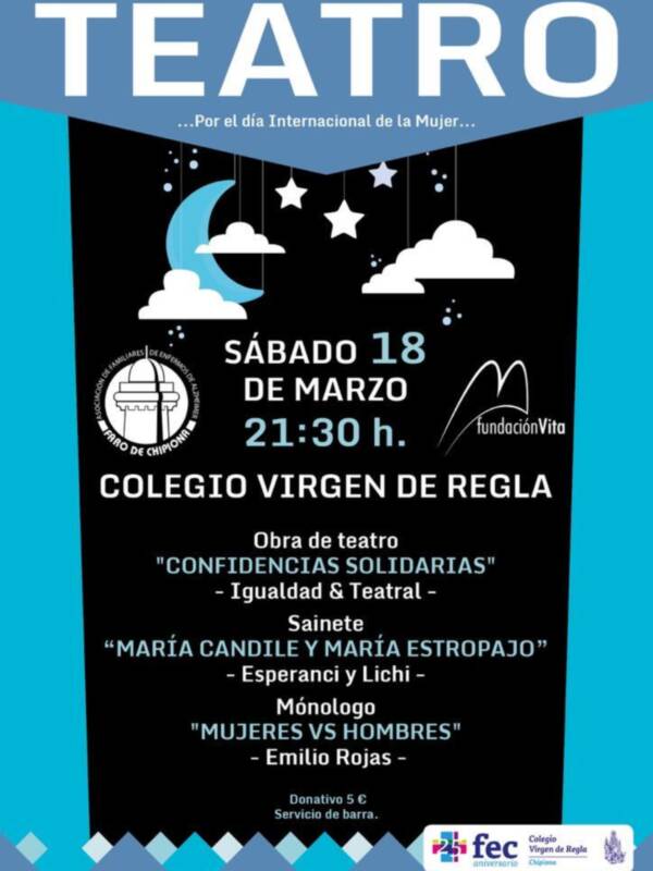La Asociación de familiares de Enfermos de Alzheimer organiza una actividad teatral enfocada al día internacional de la mujer.