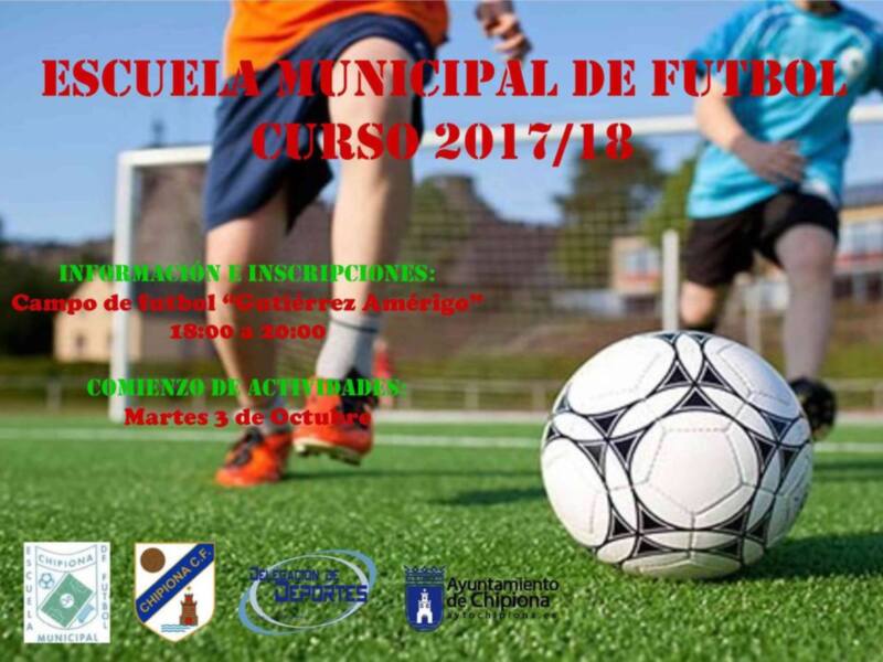 La Escuela municipal de fútbol de Chipiona comienza hoy las inscripciones para la nueva temporada