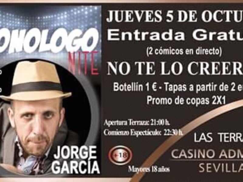 De nuevo, Juan Cano nos presenta a uno de los mejores humoristas del panorama nacional, Jorge García