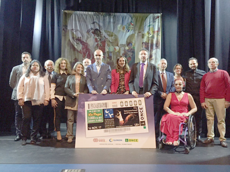 La ONCE dedica al cupón del Día del Flamenco a la Fundación Cristina Heeren