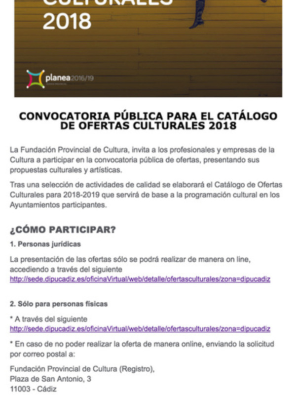 La Delegación de Cultura asesora a los artistas locales interesados en presentarse al catálogo 2018 de Diputación