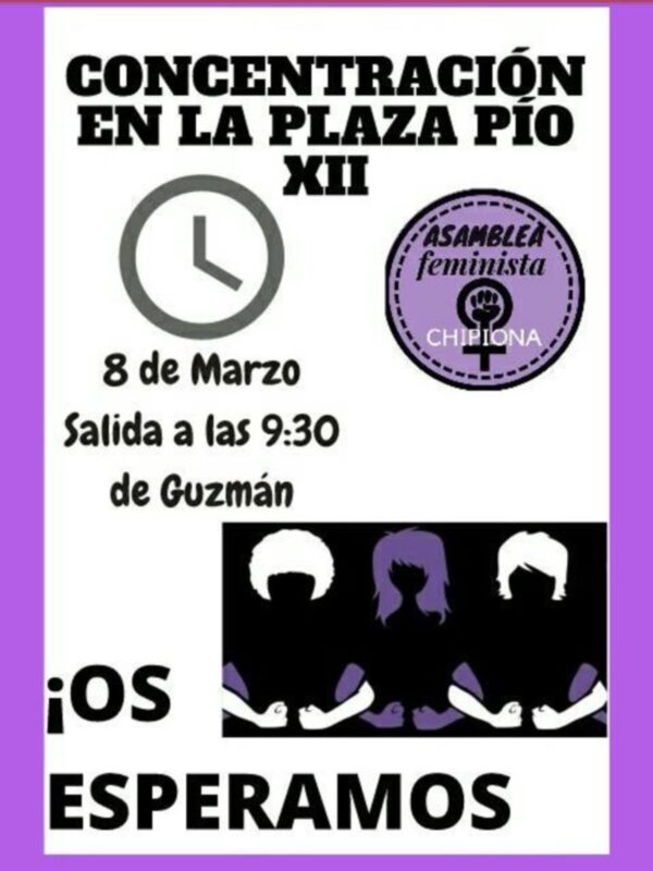 El Ayuntamiento Pleno de Chipiona apoya  la huelga general de mujeres del 8 de marzo