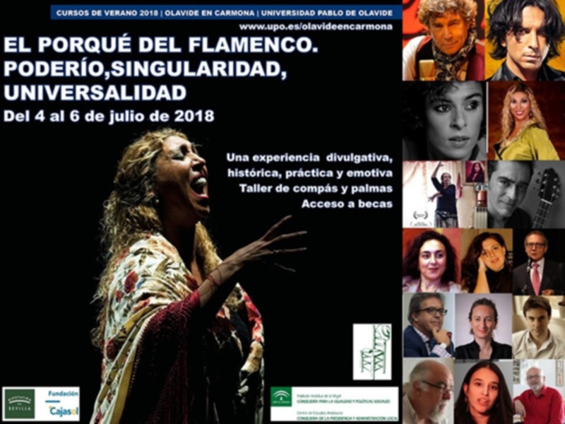 Curso de Verano de Flamenco de la Universidad Pablo de Olavide en Carmona que tendrá lugar los días 4, 5 y 6 de julio.