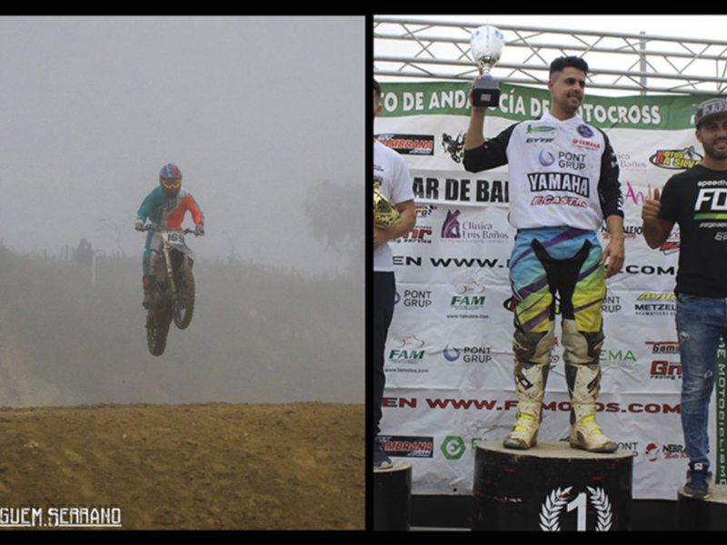 Alberto Pacheco primero y Víctor Rodríguez sexto en la penúltima carrera del campeonato andaluz de motocross