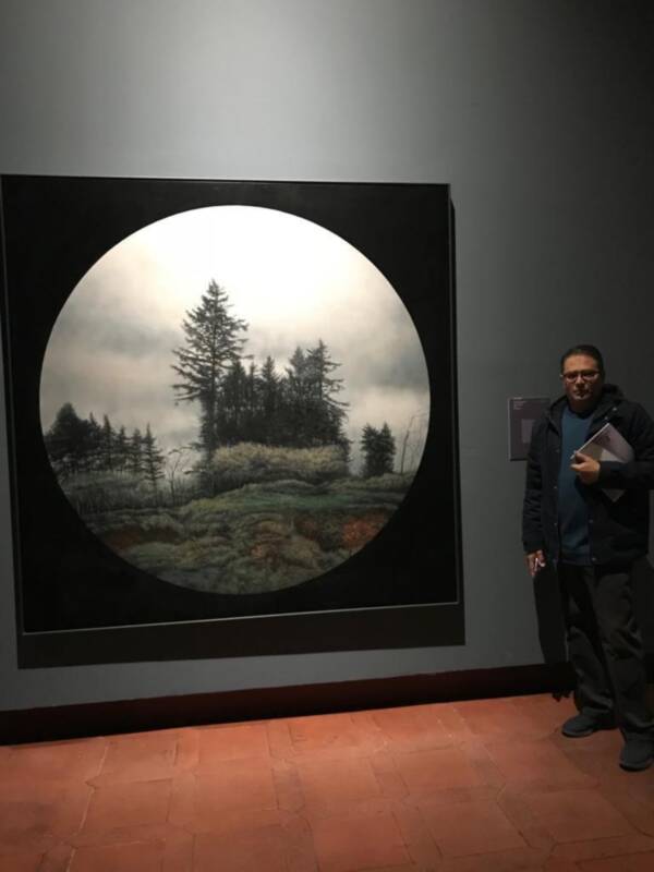 Una obra de Bartolomé Junquero en la exposición Cielo-Tierra, de fondos del Museo Infanta Elena, que se ofrece en Toledo
