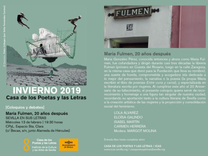 La Casa de los Poetas y las Letras acoge un coloquio sobre la librera sevillana María Fulmen 20 años después de su fallecimiento