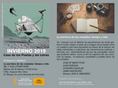 La Casa de los Poetas y las Letras acoge un coloquio que abordará cómo se escriben las ciudades y su evolución a lo largo del tiempo