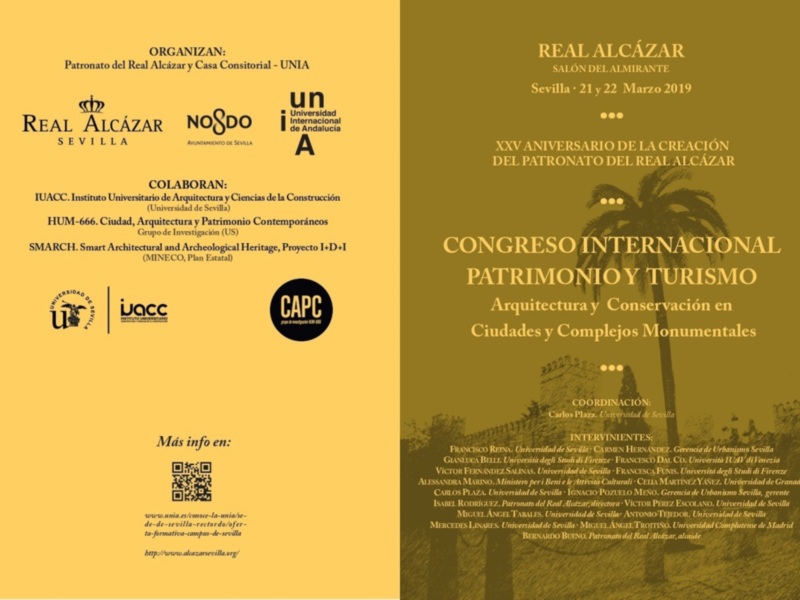 El Real Alcázar de Sevilla organiza el jueves y el viernes  un congreso internacional sobre cómo abordar la conservación  del patrimonio en las ciudad