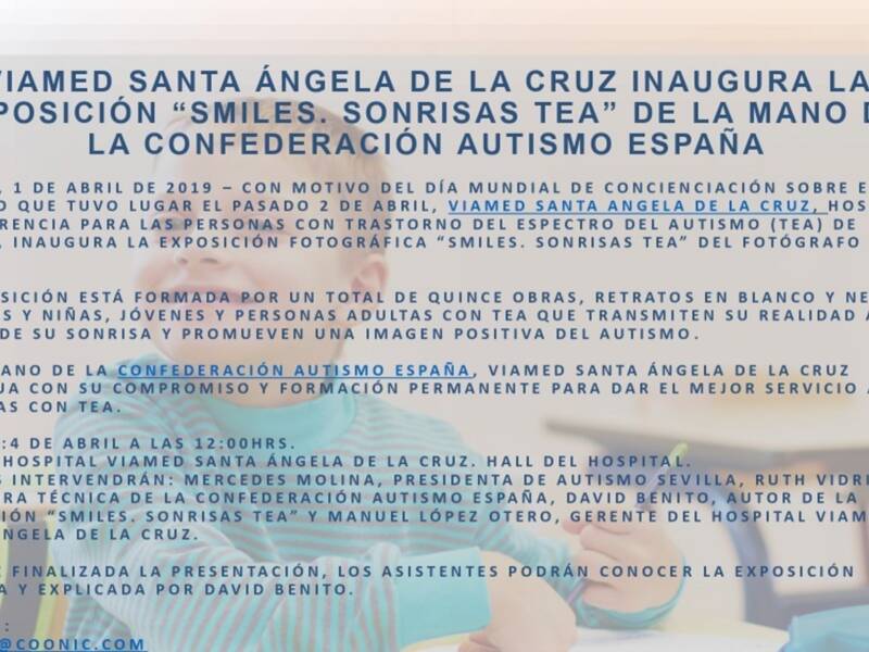 Viamed Santa Ángela de la Cruz inaugura la exposición "Smiles. Sonrisas TEA"