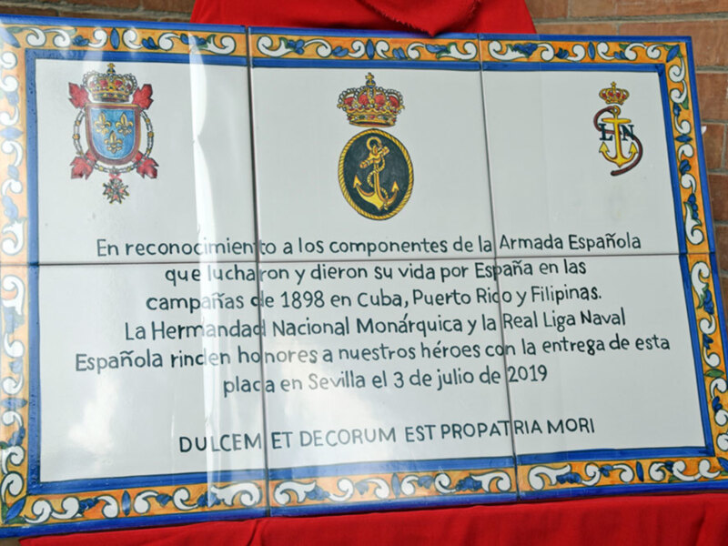 La R.L.N.E. en Sevilla participó en el acto homenaje a los caídos de la Armada en 1898