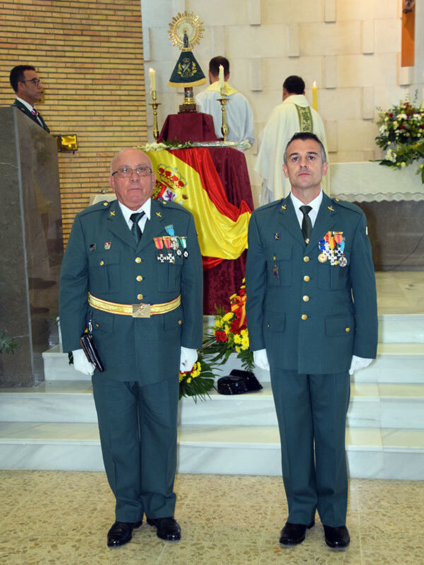 La Guardia Civil rinde homenaje a la Virgen del Pilar con una misa el día de su onomástica