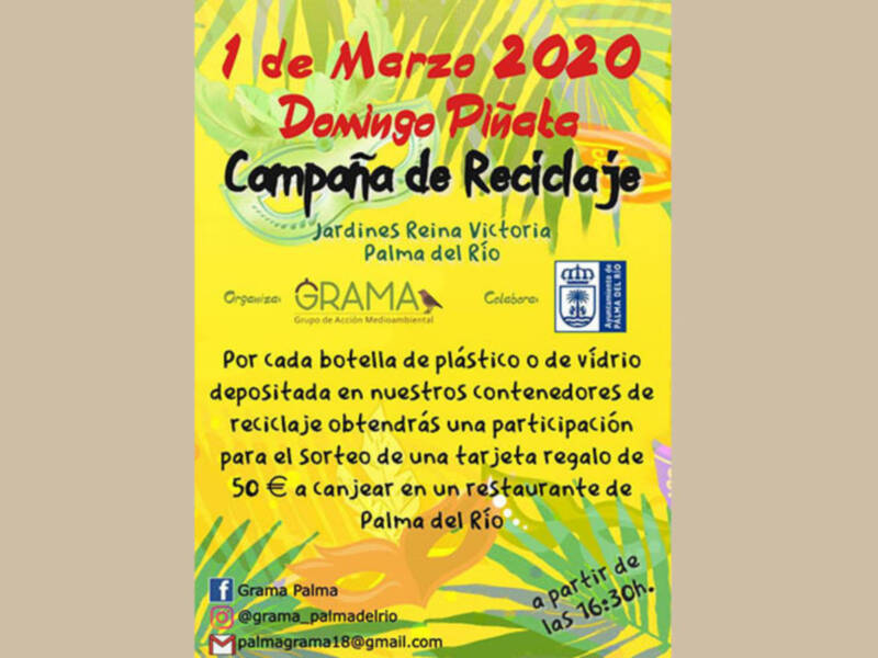 1 de Marzo de 2020, campaña de reciclaje en Palma del Río, Córdoba.