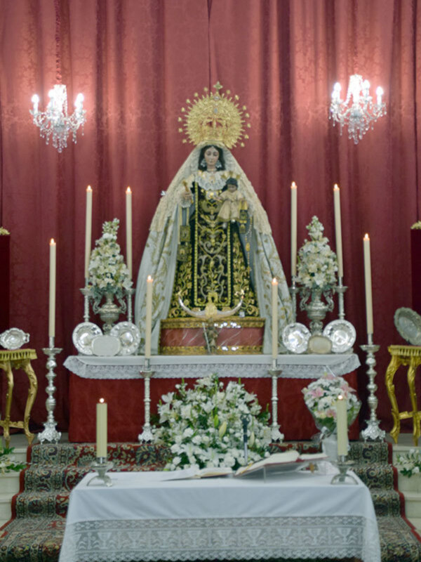 Los cultos a la virgen del Carmen de San Leandro se adaptan a la  crisis sanitaria.