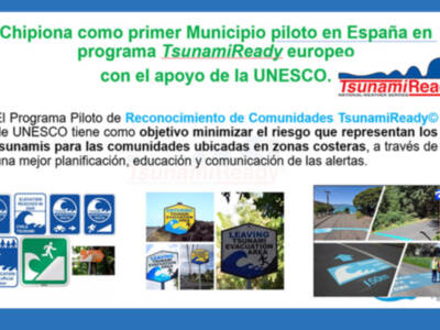 Esta tarde tendrá lugar la presentación del plan de actuación ante el riesgo de maremotos en Chipiona, Plan TsunamiReady