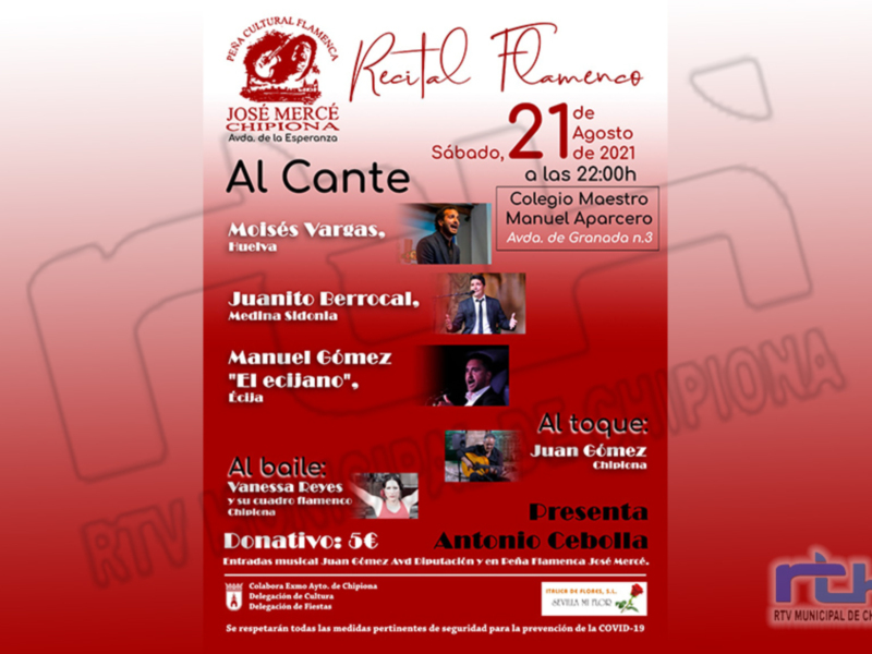 La Peña José Mercé ofrecerá este sábado su segundo recital flamenco estival con Moisés Vargas, Juanito Berrocal y Manuel Gómez ‘El Ecijano’