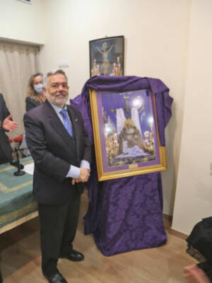 Salazar-Bajuelo presentaron su cartel de Semana Santa de Sevilla en la Tertulia  Cofrade  “Cruz de Carey”