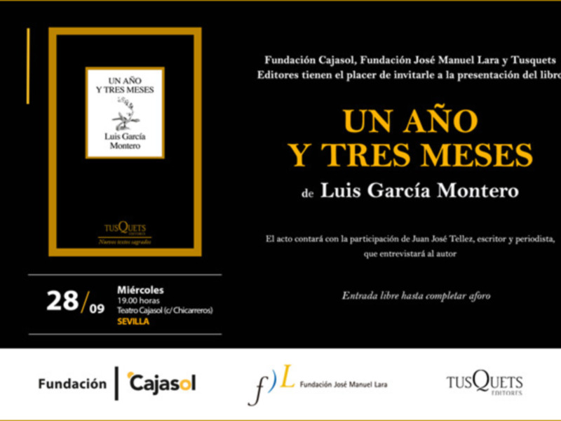 Luis García Montero presenta en Sevilla 'Un año y tres meses', su nuevo libro de poemas dedicados a Almudena Grandes