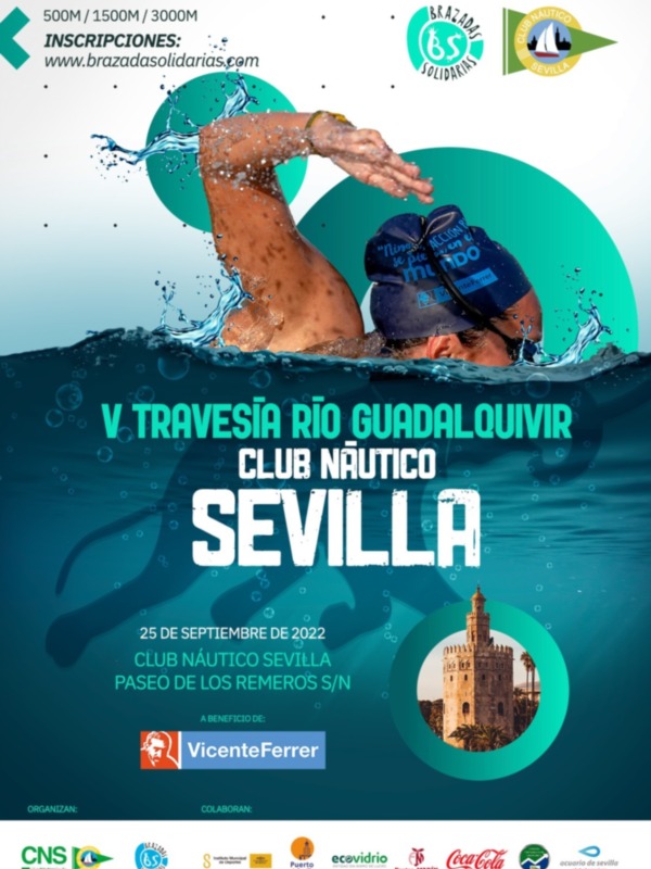 La Travesía del Guadalquivir Club Náutico Sevilla Brazadas Solidarias, este fin de semana