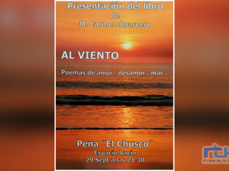 Mari Carmen Aparcero presenta este jueves en la sala de Espacio Vacío su poemario ‘Al Viento’