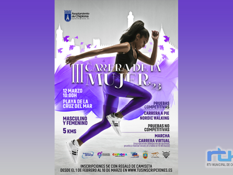 Abiertas las inscripciones para la Carrera de la Mujer de Chipiona que se celebrará el domingo 12 de marzo 