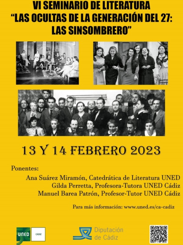 La UNED-Cádiz pone el foco en la obra de ‘Las ocultas de la Generación del 27’ en su VI seminario de Literatura Española  