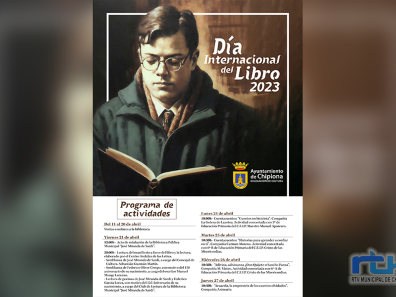 La Biblioteca Municipal de Chipiona será nominada como José Miranda de Sardi coincidiendo con la celebración del Día del Libro